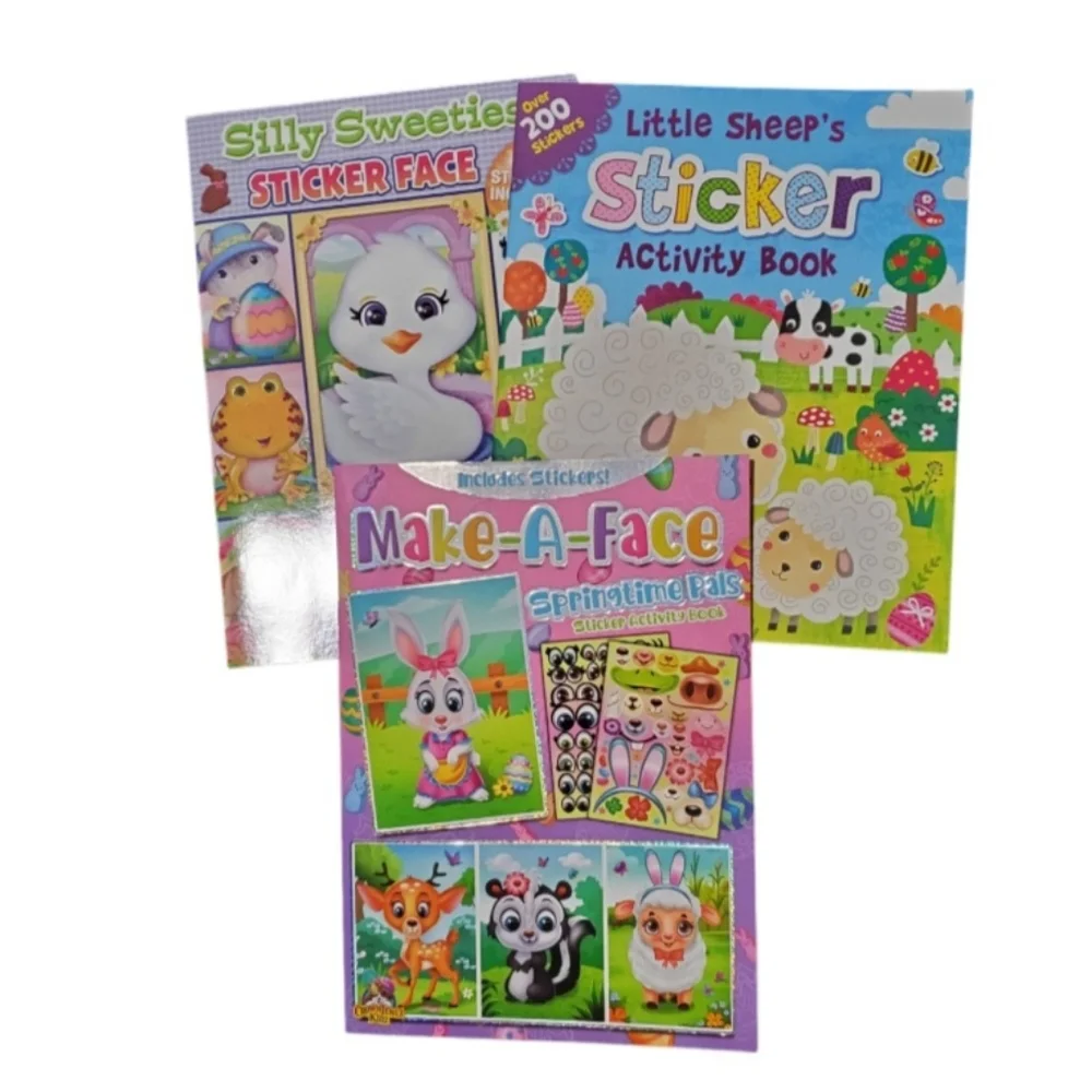 3 Preschool Easter Activity Books 375+ Stickers Create Kids Farm Animals learn